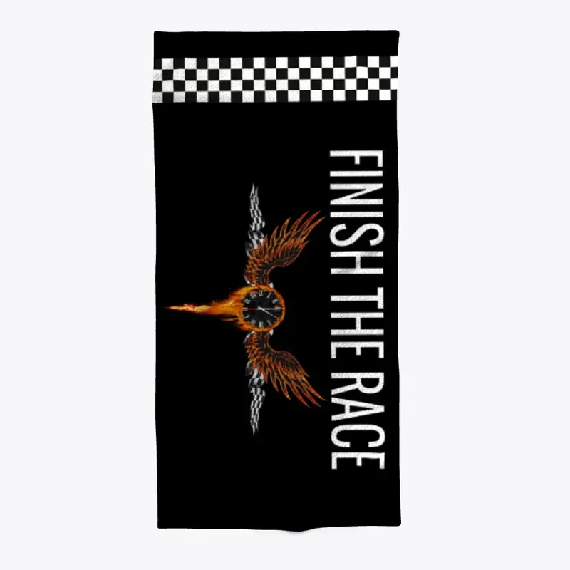 Finish The Race Beach Towel