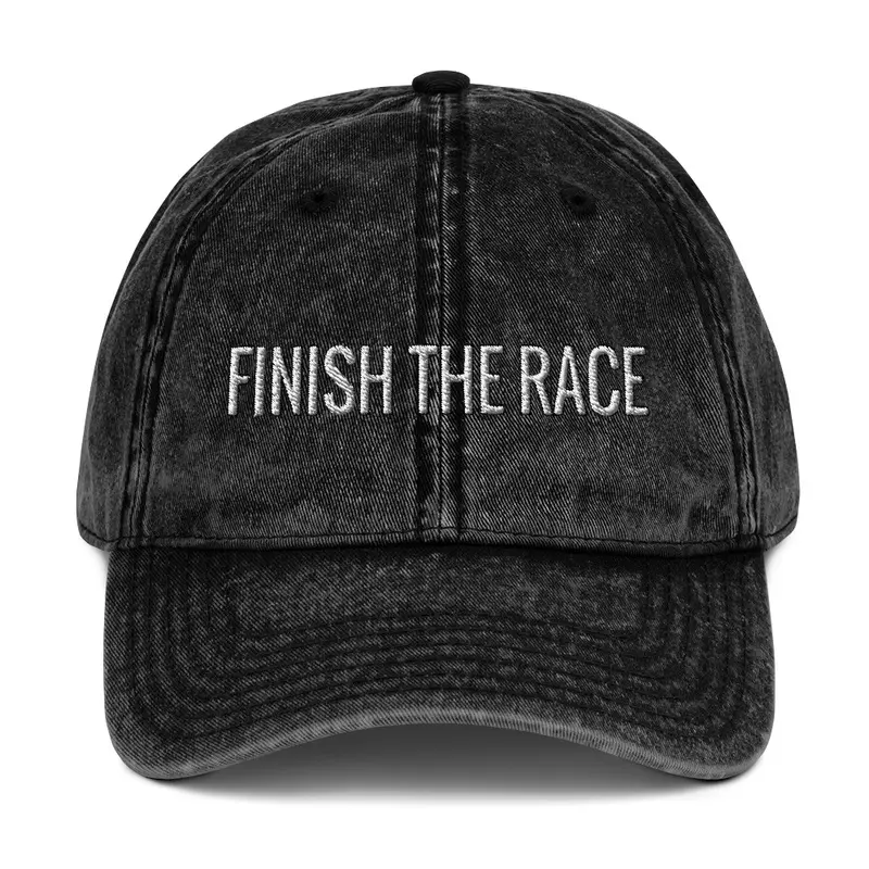 Finish The Race Vintage Ballcap